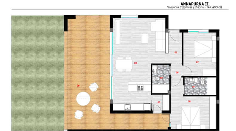 New Build Apartment with 2 Bedrooms in Annapurna II, Monforte del Cid