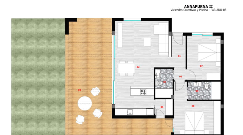 New Build Apartment with 2 Bedrooms in Annapurna II, Monforte del Cid