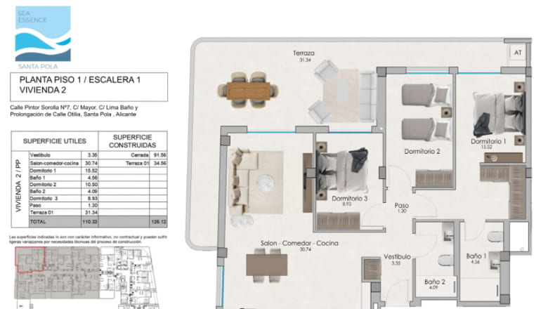 New 3-bedroom apartment in Sea Essence, Santa Pola
