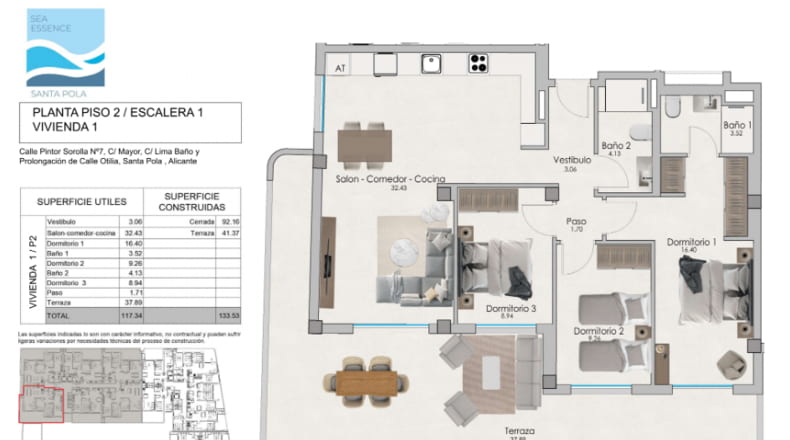 New 3-bedroom apartment in Sea Essence, Santa Pola