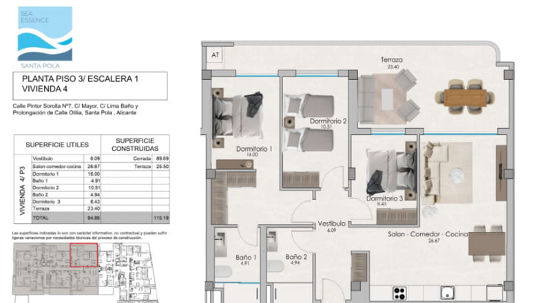 New 3-bedroom apartment in Sea Essence, Santa Pola